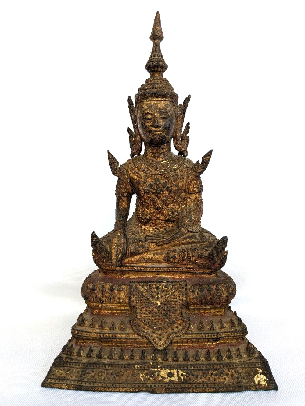 Antique 19th Century Bronze Thai Rattanakosin Buddha Statue from Thailand